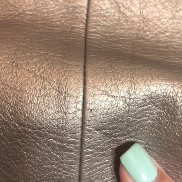 Coach Metallic Beige Leather Small Kelsey Satchel - Picture 12 of 13